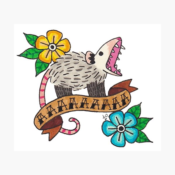 Item preview, Tattoo Possum designed and sold by possum-mood.