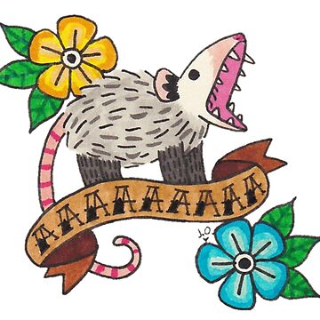 Artwork thumbnail, Tattoo Possum by possum-mood