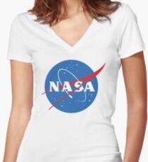 NASA Women's Fitted V-Neck T-Shirt