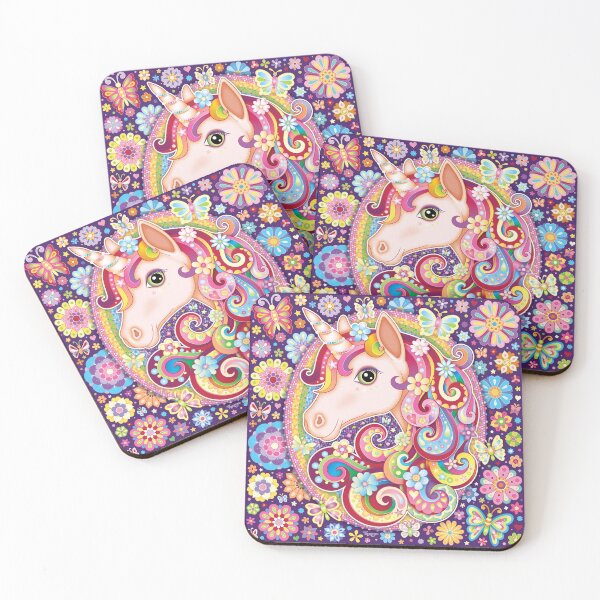 Item preview, Unicorn Rainbow Art - Colorful Unicorn Art by Thaneeya McArdle designed and sold by Thaneeya McArdle.