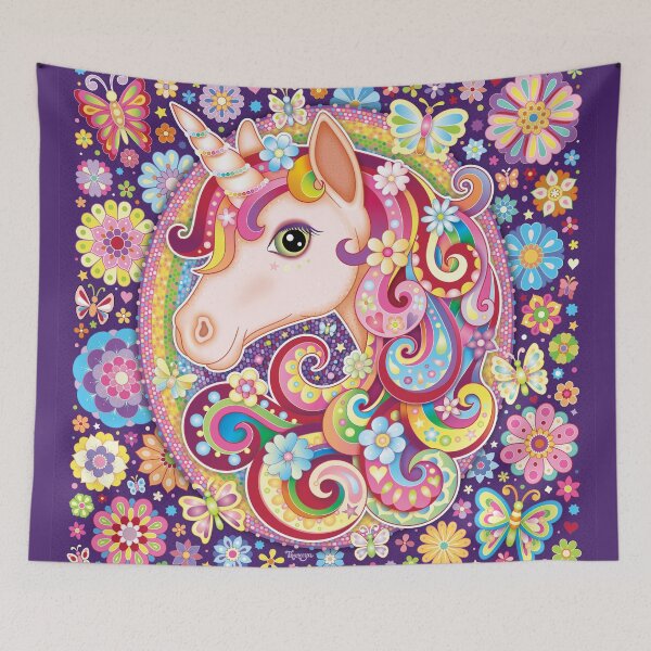 Item preview, Unicorn Rainbow Art - Colorful Unicorn Art by Thaneeya McArdle designed and sold by Thaneeya McArdle.