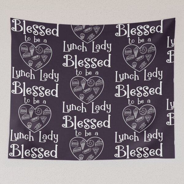 Item preview, Blessed to Be a Lunch Lady Cafeteria Hero Funny Server print designed and sold by doodabobs.