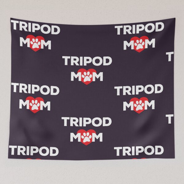 Item preview, Tripod Mom 3-Legged Dog Paw Amputee Love and Hearts graphic designed and sold by doodabobs.