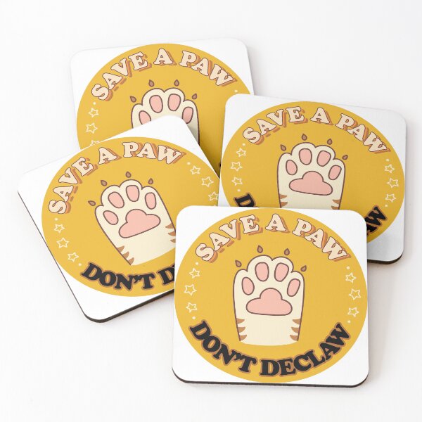 Item preview, Save a paw don't declaw - animal rights sticker - meow cats kittens adopt stop declawing designed and sold by Mariah Quick.