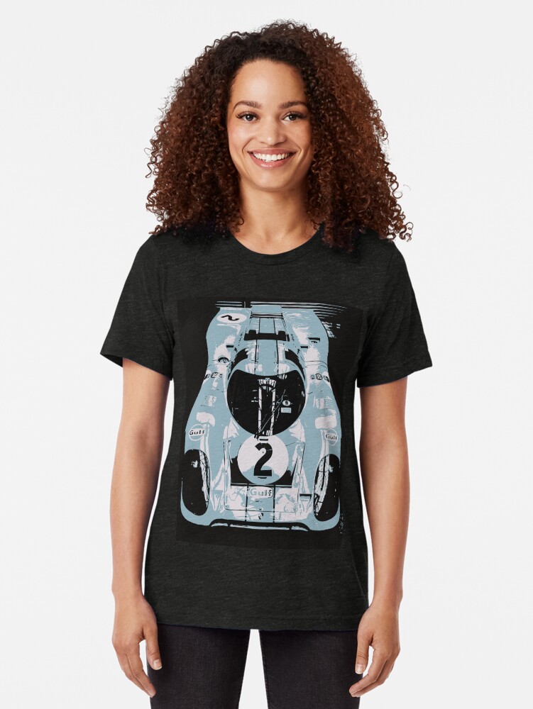 Alternate view of Porsche 917K - RACE CAR - LE MANS - MOTORSPORT Tri-blend T-Shirt