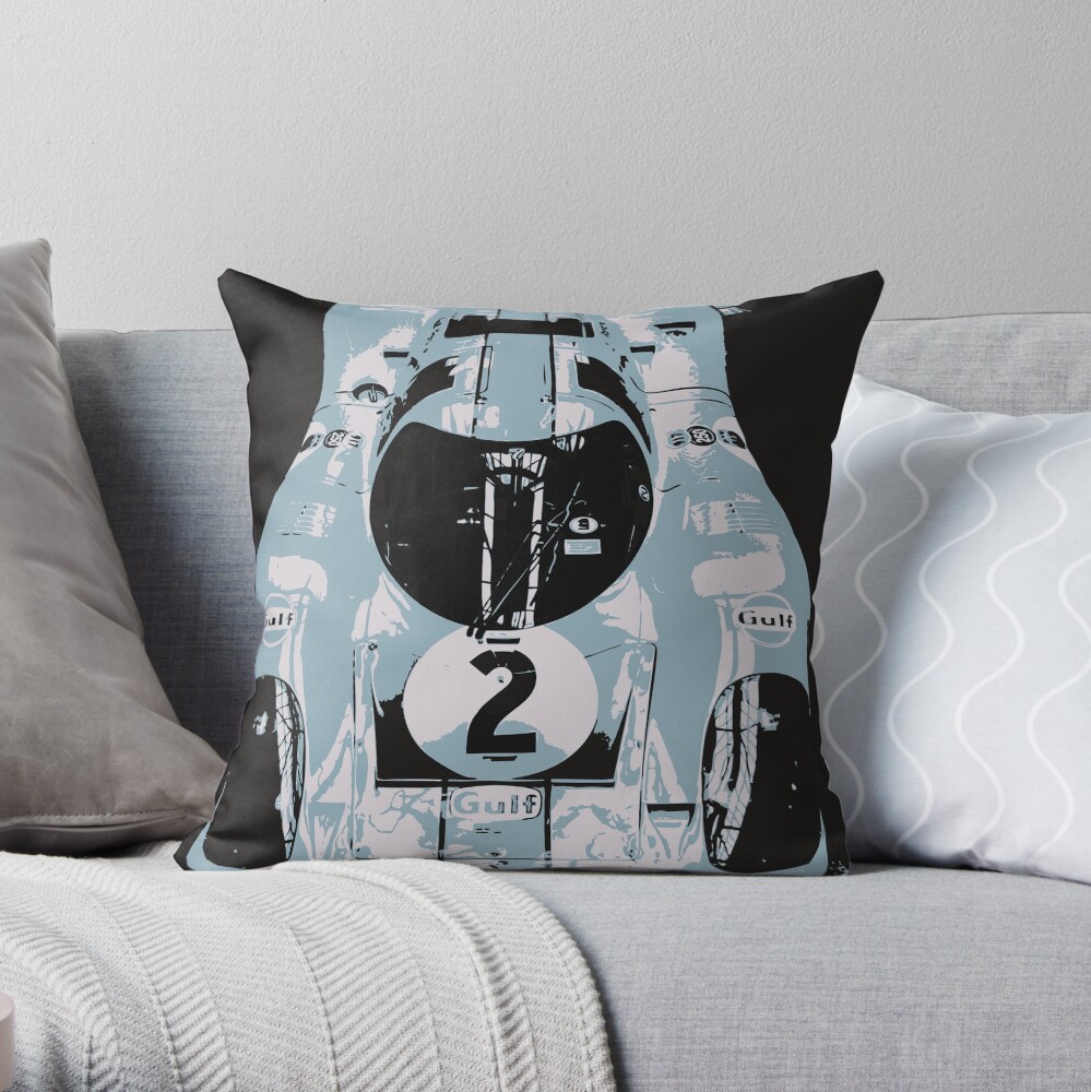Porsche 917K - RACE CAR - LE MANS - MOTORSPORT Throw Pillow