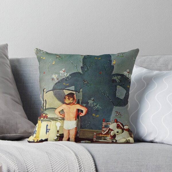 Item preview, Little Boy and his Shadow, Retro Vintage Poster designed and sold by vintagevivian.