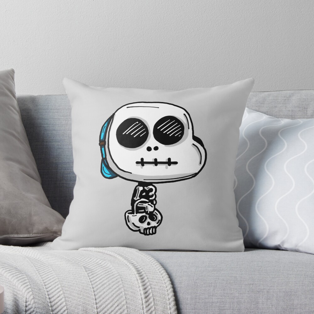 Gumball Watterson from The Amazing World of Gumball™ wearing a Halloween Skeleton Costume Throw Pillow