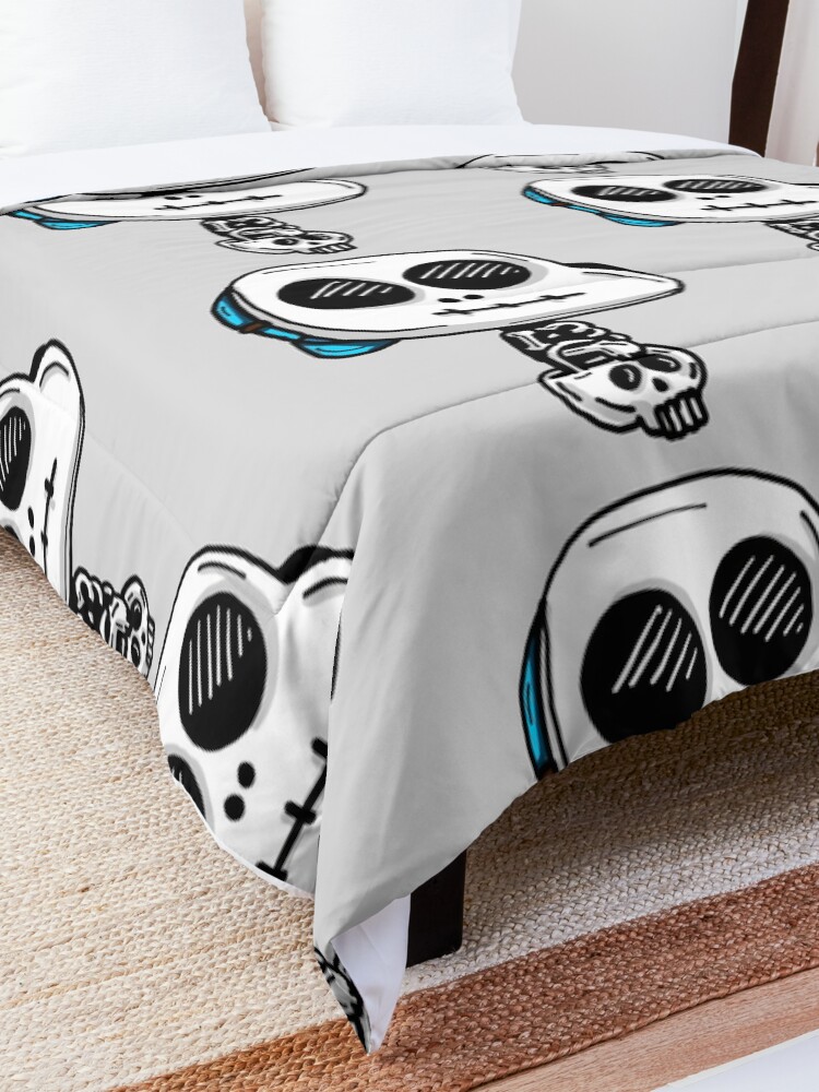 Alternate view of Gumball Watterson from The Amazing World of Gumball™ wearing a Halloween Skeleton Costume Comforter