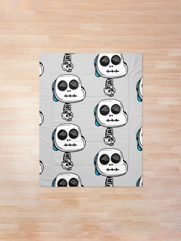 Alternate view of Gumball Watterson from The Amazing World of Gumball™ wearing a Halloween Skeleton Costume Comforter