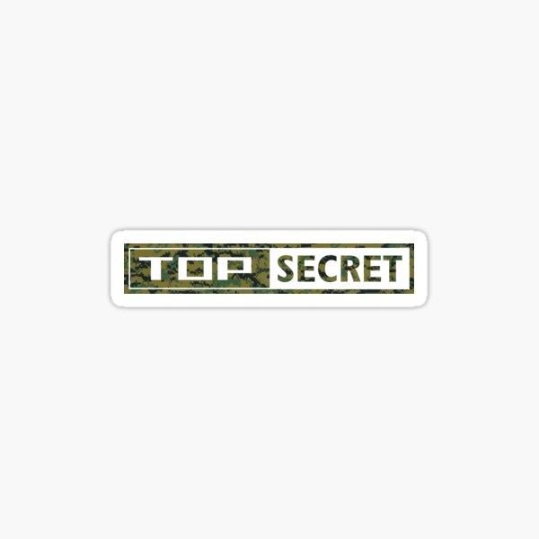 Top Secret Badge Sticker By Fast Designs Redbubble