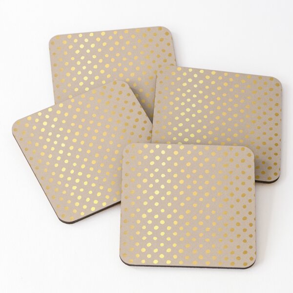 Item preview, RUSTIC CONFETTI polka dot pattern gold foil effect on kraft designed and sold by Kat Massard.