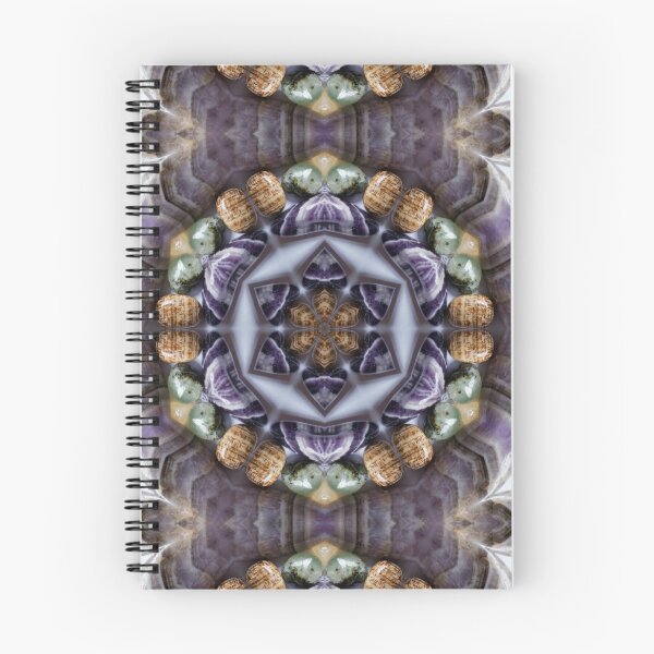 Item preview, Chevron Amethyst, Aragonite, Prehnite, Yellow Calcite Mandala. designed and sold by Ciel Walko.