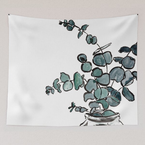 Item preview, Watercolor Eucalyptus in a Mason Jar designed and sold by Dani Reber.