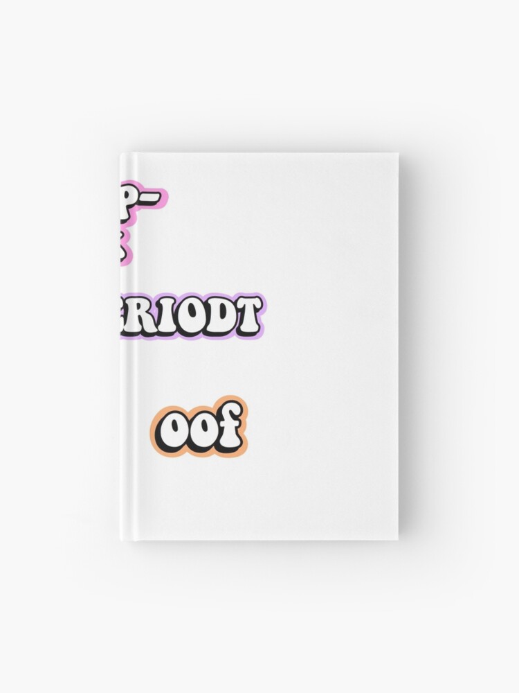 trendy word stickers Hardcover Journal for Sale by erinsdrawings