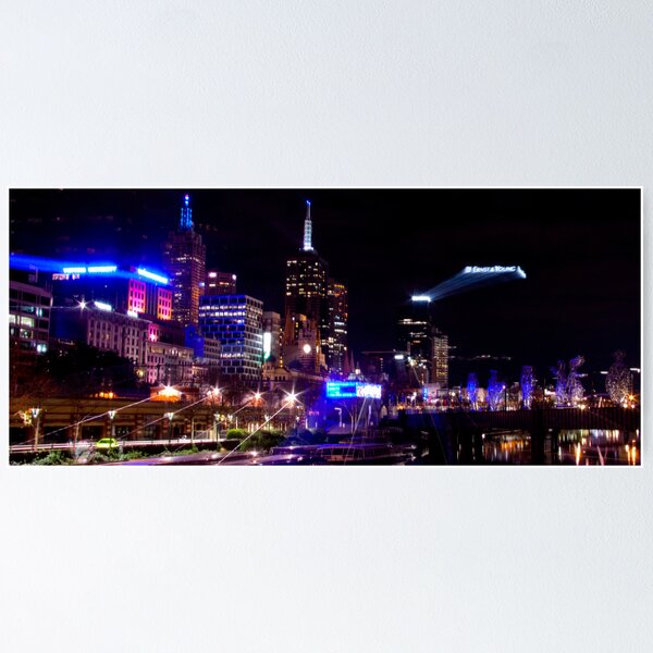 Item preview, Melbourne Lit up at Night designed and sold by Nixz Kerr.