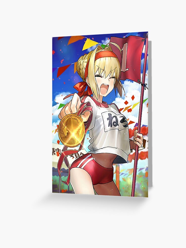 Fate Grand Order Fgo Umu Nero Claudius Bloomers Costume Greeting Card By Wabobabo Redbubble