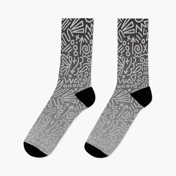 Item preview, Doodle Illustration Gray Ombre designed and sold by Corey Paige Designs.