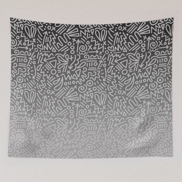 Item preview, Doodle Illustration Gray Ombre designed and sold by Corey Paige Designs.