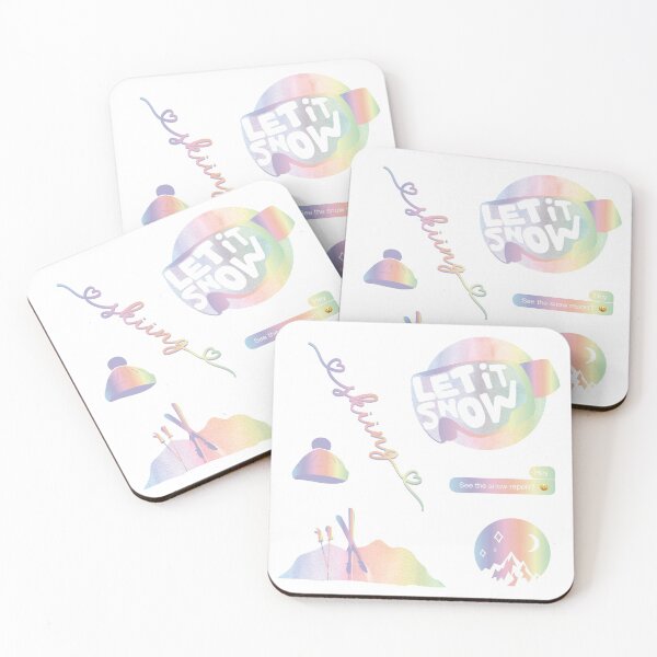 Item preview, Pastel Rainbow Watercolor Ski and Skiing Pack designed and sold by The-Goods.