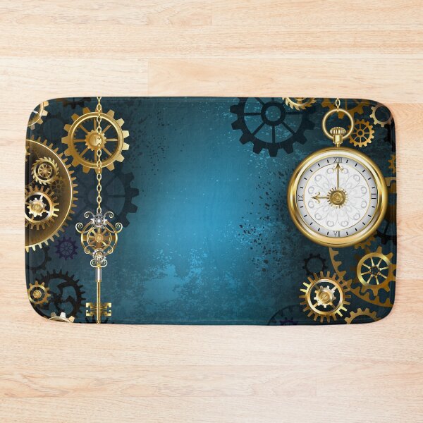 Item preview, Turquoise Background with Gears ( Steampunk ) designed and sold by Blackmoon9.