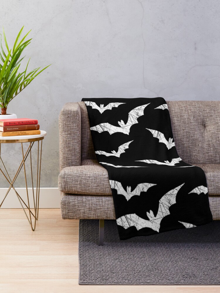 Alternate view of Bats Pattern Throw Blanket