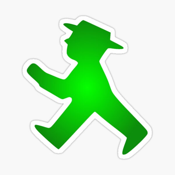 Ampelmann Green Sticker