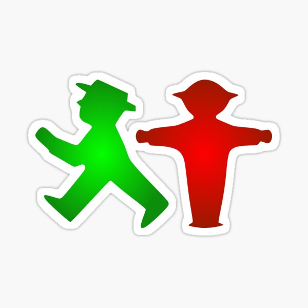 Ampelmann Red & Green Sticker