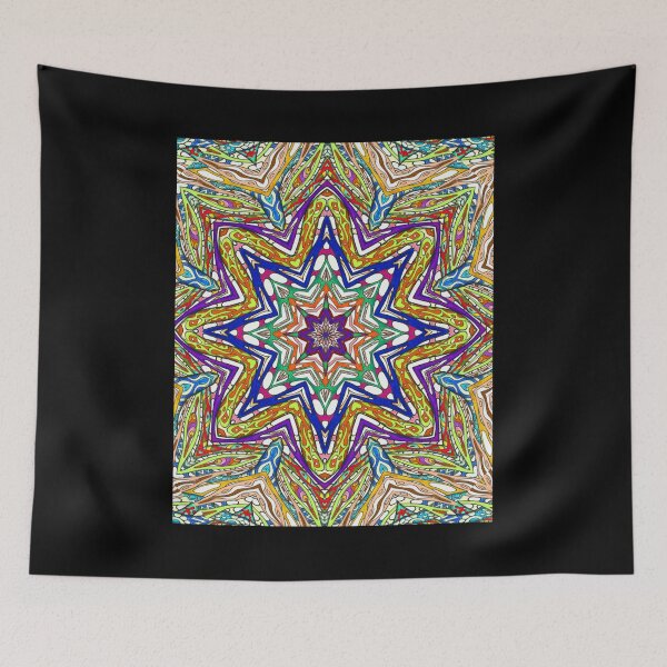Item preview, abstract colorful pattern with a star designed and sold by KleinJenny.
