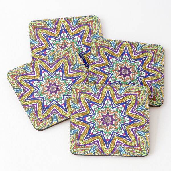 Item preview, abstract colorful pattern with a star designed and sold by KleinJenny.