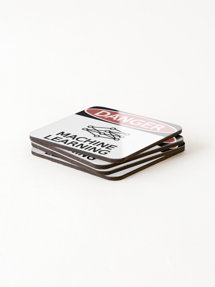 Thumbnail 4 of 5, Coasters (Set of 4), Danger: Machine Learning designed and sold by eigenmagic.