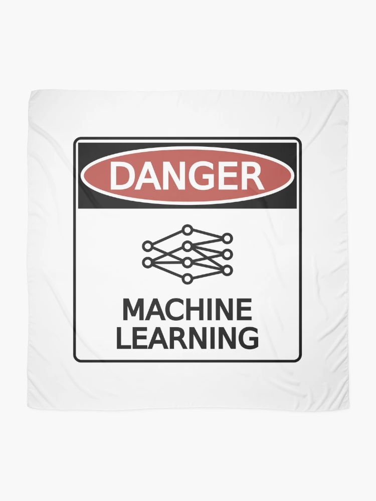 Thumbnail 2 of 3, Scarf, Danger: Machine Learning designed and sold by eigenmagic.