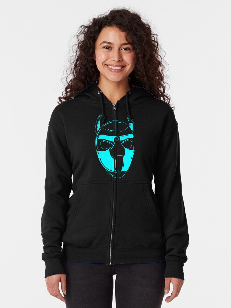 bright cyan hoodie