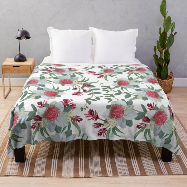 Item preview, Gentle Summer Wildflower Pattern - Green and Pink Colour Palette designed and sold by Sketchbook Designs.