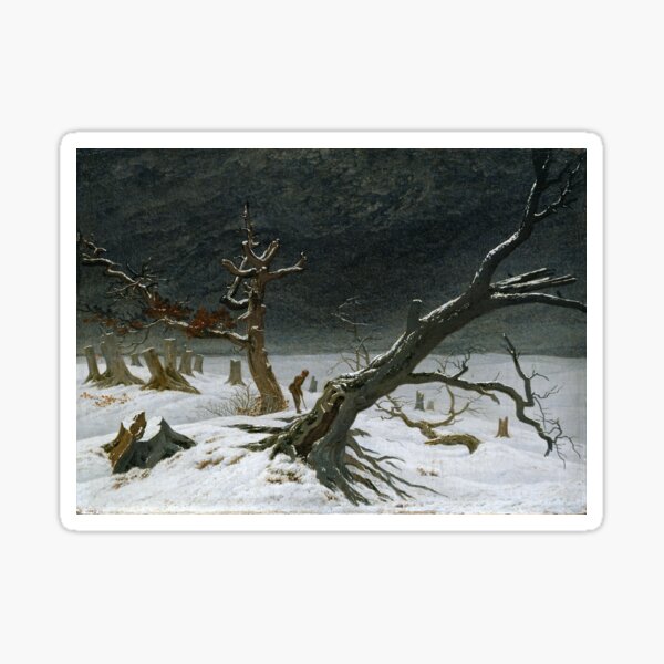Item preview, Caspar David Friedrich - Winter Landscape designed and sold by ArtExpression.