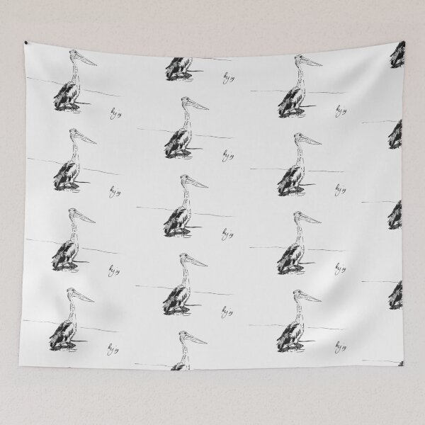 Item preview, Pelican drawing - quirky bird with big bill designed and sold by MikeJory.