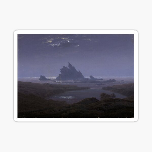 Item preview, Caspar David Friedrich - Rocky Reef on the Seashore designed and sold by ArtExpression.