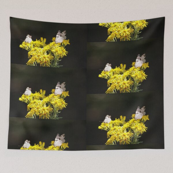 Item preview, White Butterflies and Yellow Flowers  designed and sold by LemonsandInk.
