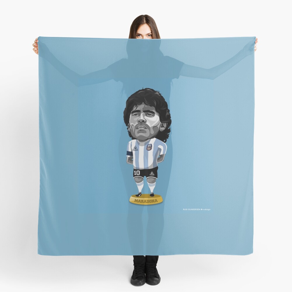 Maradona Figure Scarf By Rudigundersen Redbubble