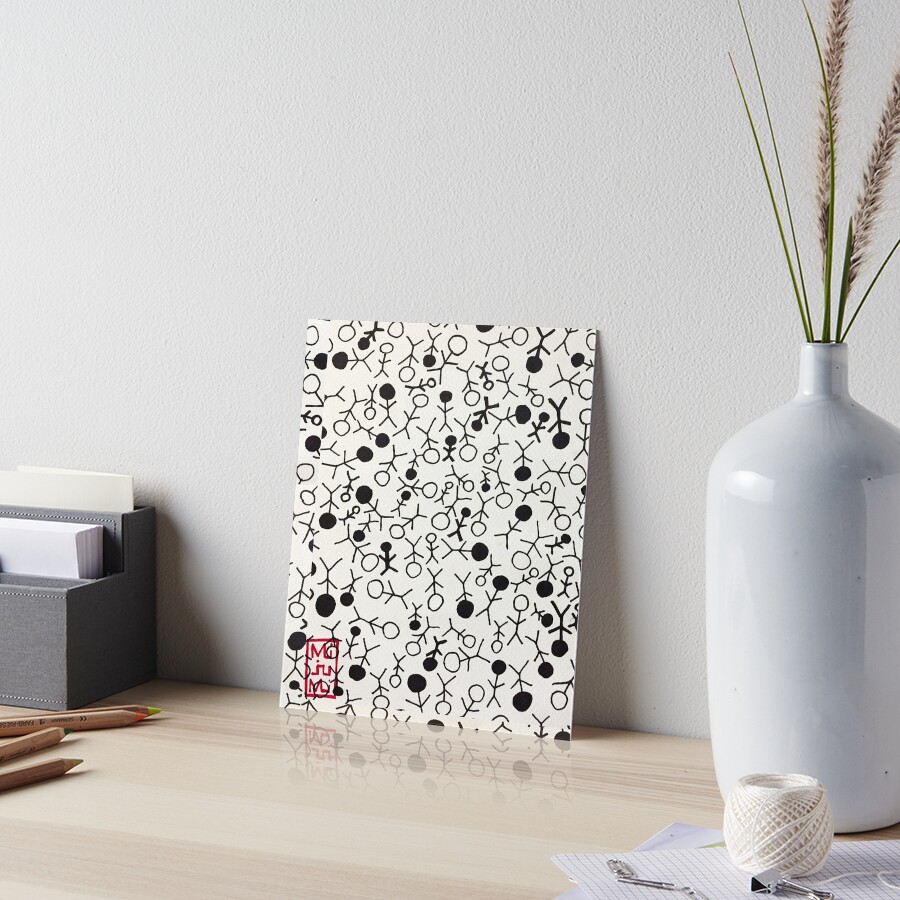 Stick Figures Art Board Print