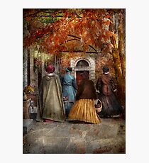 Autumn - A walk downtown Photographic Print