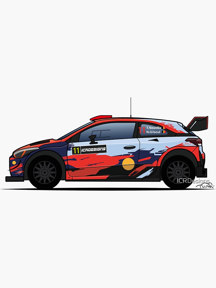 Hyundai I20 WRC Neuville Sticker by ICRDesigns