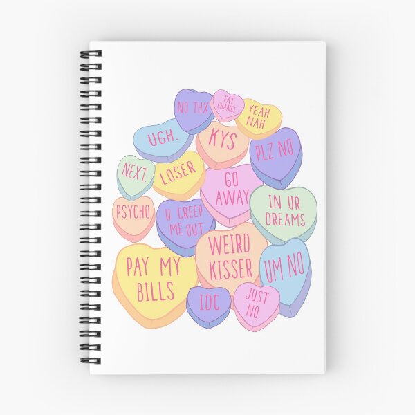 Item preview, Mean Anti Valentines Day Candy Conversation Hearts Singles  designed and sold by funnytshirtemp.