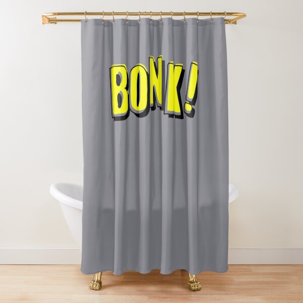 Copy of Funny Vintage Comic Book Style Sound Effect Bonk Shower Curtain