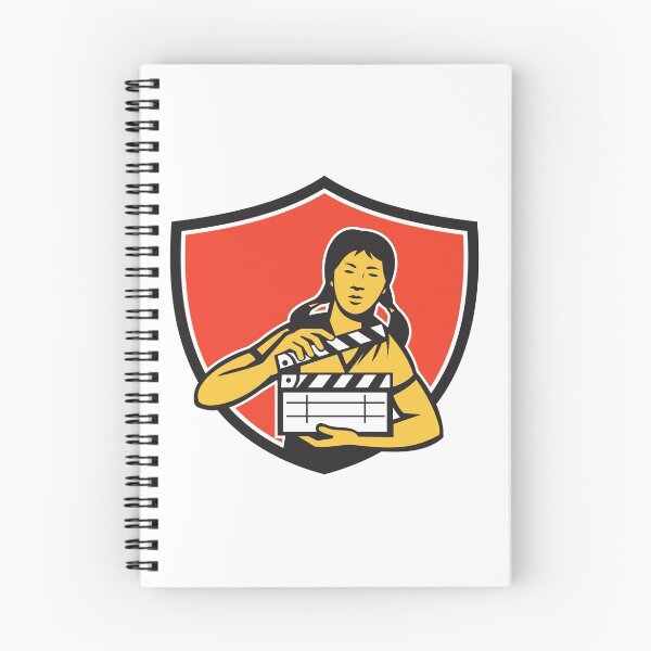 Item preview, Asian Woman Movie Clapper Shield Retro designed and sold by patrimonio.