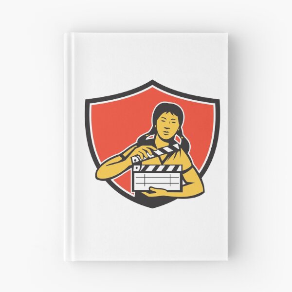 Item preview, Asian Woman Movie Clapper Shield Retro designed and sold by patrimonio.