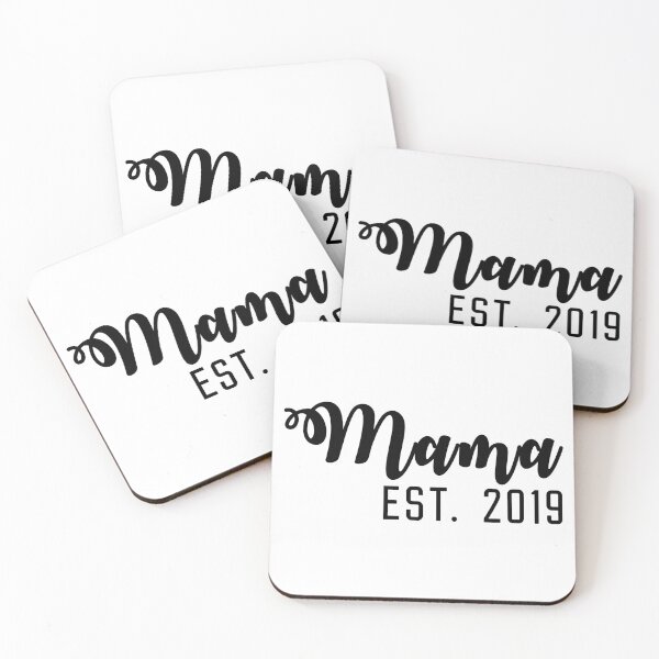 Item preview, Mama Est 2019 - Baby Shower Hand Lettered Gift Ideas for New Mom  designed and sold by ASClothDesign.