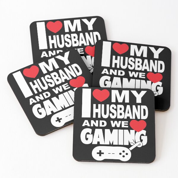 Item preview, I love My husband and We Love Gaming - Gamer Couple Relationship Anniversary Gift Ideas designed and sold by ASClothDesign.