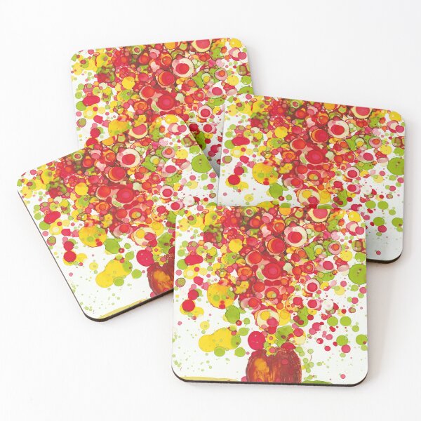 Item preview, Floral Splashes,in Red and Gold designed and sold by Maureen Zmak.