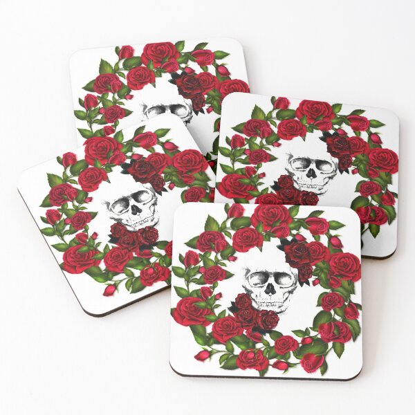Item preview, Skull and Roses designed and sold by Royal Red Panda.